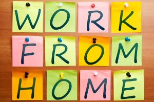 Work from home ad made by post it